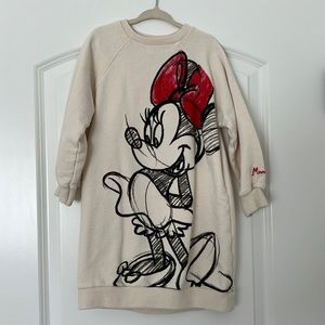 ZARA Minnie Mouse Sweatshirt Dress